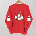 thumbnail image 2 of Meichang Womens Sweatshirt Halloween Ghost Graphic Sweatshirt Crewneck Long Sleeve Fall Pullover Party Tops Matching Family Halloween Sweatshirts, 2 of 5