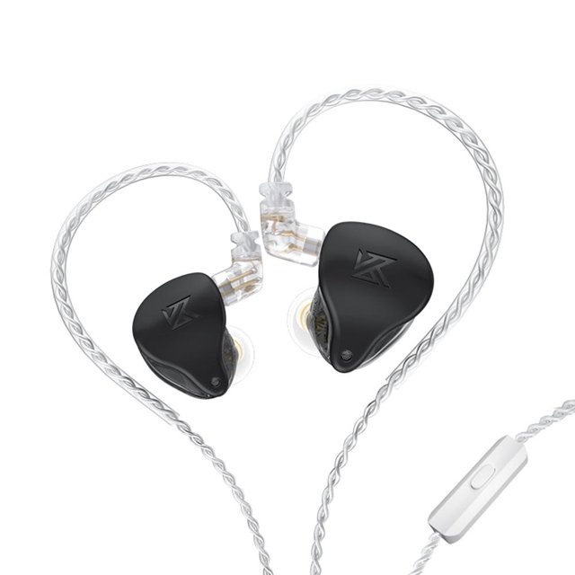 Audífonos KZ-AST Audífonos intrauditivos con conector de 3,5 mm (negro con micrófono)