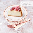 thumbnail image 6 of 100-Piece Rose Gold Disposable Dessert Plates Set – 7.5 Inch Plates with Matching Forks and 5x5 Napkins – Elegant Party Supplies for Weddings, Birthdays, Holidays & Events, 6 of 9