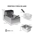 thumbnail image 3 of Freidora Aceite Eléctrica 6 Lt Industrial 2500w Acero Inox, 3 of 3
