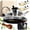 A with 4 Cups, variant on Electric Glass Teapot with Warmer - 20 Oz Glass Electric Tea Kettle with Infuser, 9-Temperature | 1000w Heating Ceramic Stove, TeaPot Set with Infuser for Loos Tea & Coffee