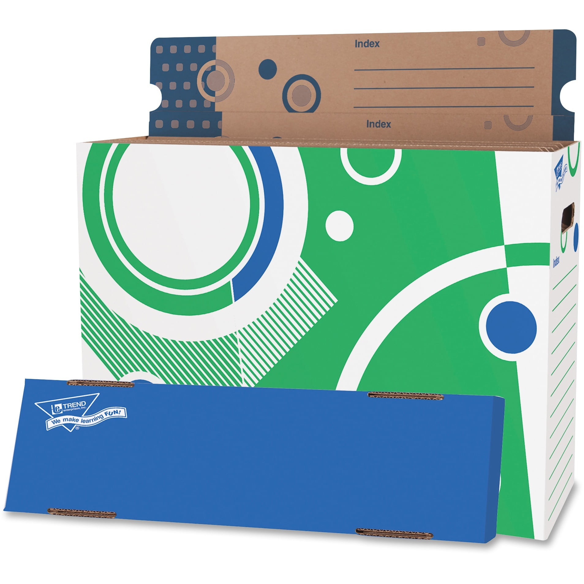 Trend, TEP7009, File 'n Save Poster Storage Box, 1 Each, Multicolor