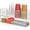 5 Compartments, variant on IWNTWY 2-Tier Cup and Lid Holder for Countertop Acrylic Cup Dispenser Coffee Bar Station Organizer