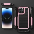 thumbnail image 2 of Armor Shockproof Case for iPhone 12 Pro / iPhone 12, [Military Grade Anti-Drop] Rugged Hybrid Hard PC+Soft Silicone Heavy-Duty Tough Durable Slim Fit Lightweight Protective Bumper Phone Case, Pink, 2 of 8