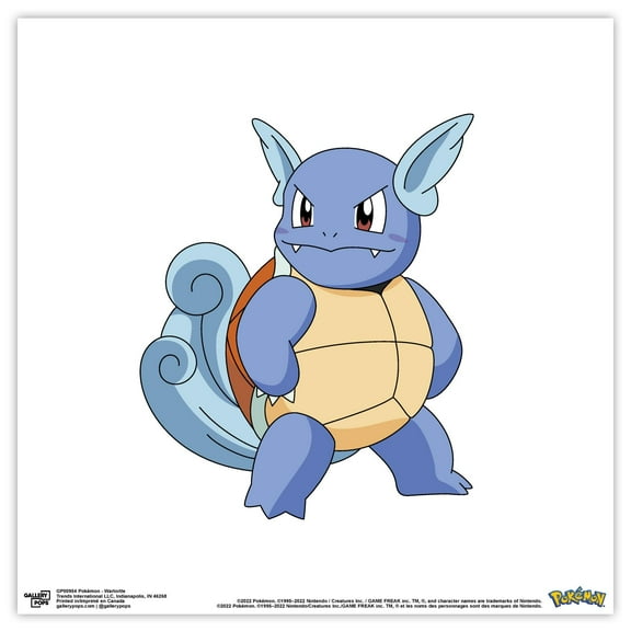 Gallery Pops Pokemon - Wartortle Wall Art, Unframed Version, 12" x 12"
