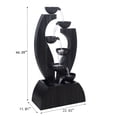 thumbnail image 2 of Hi-Line Gift Ltd. Outdoor Metal Cups Fountain with Rusty Gray Finish, 2 of 5