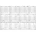 thumbnail image 3 of XLarge Yearly Wet & Dry Erase Blank Reusable Undated Wall Calendar Planner for Office Academic Home 12-Month Project Calendar, 3 of 5