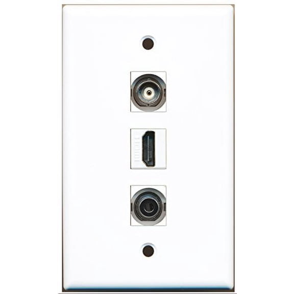 RiteAV - 1 Port HDMI 1 3.5mm 1 BNC Wall Plate