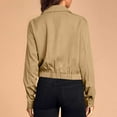 thumbnail image 3 of Dxzfnsa Button Down Jackets for Women Women's Casual Loose Solid Color Lapel Collar Coats Fashion Long Sleeve Hoodless Jackets with Pockets, 3 of 6