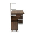 thumbnail image 6 of Baxton Studio Tobias Contemporary 23.6 in MDF Portable Computer Desk with Storage, White/Walnut Brown, 6 of 10