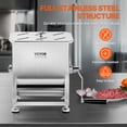 thumbnail image 5 of VEVOR Manual Meat Mixer, 15L Fixed Tank Meat Processing Equipment(Mixing Maximum 15LBS for Meat), Stainless Steel Meat Mixer, Sausage Mixer Machine with Lid and Handle, Ground Beef Hand Mixer, 5 of 9