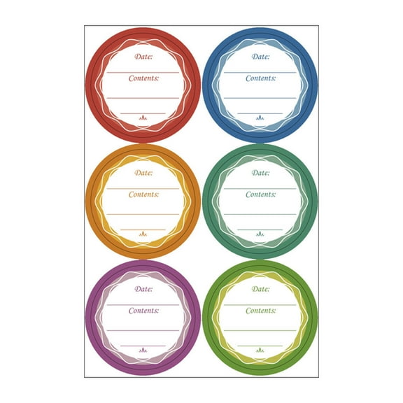 Mozhitti Mason Jar Lid Labels Removable Canning Label Write On Meal Prep Label For Container Glass Bottle Canned Jams Home & Kitchen Organization