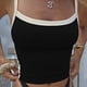 thumbnail image 1 of ICHUANYI Clearance Fashion Woman Round Neck Sleeveless Blouse T-Shirt Patchwork Loose Tank Tops(Black, S) ICHUANYI WER2023080703813, 1 of 6