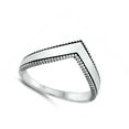 thumbnail image 4 of Cute Chevron Stacking Ring .925 Sterling Silver Band Jewelry Female Male Unisex Size 8, 4 of 4