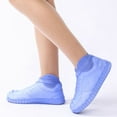 thumbnail image 2 of OUSITAID 1 Paire de Couvre-Chaussures Réutilisables en Silicone Imperméables et Pliables Surchaussures Antidérapantes, 2 of 5