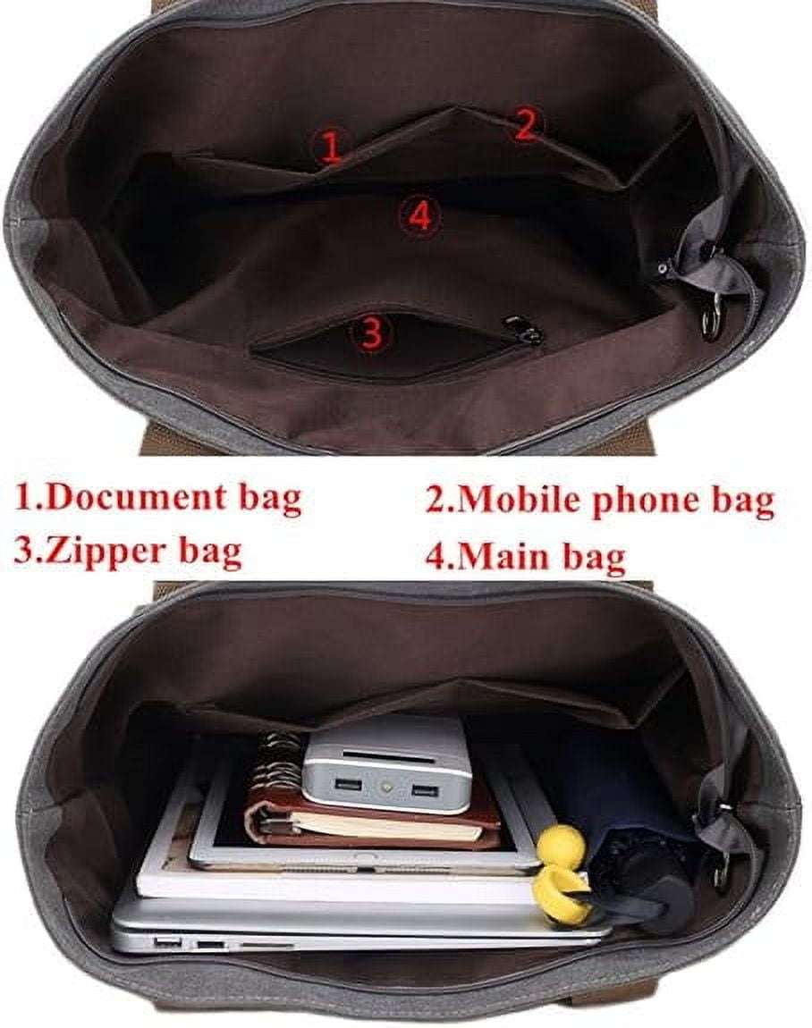 Women's Canvas Shoulder Bag Vintage Casual Tote Bag Work Bag