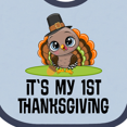 thumbnail image 4 of Inktastic First Thanksgiving Pilgrim Turkey Boys or Girls Baby Bib, 4 of 4