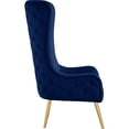 thumbnail image 5 of Best Master Furniture Venetian Tufted Velvet High Back Arm Chair in Navy, 5 of 6