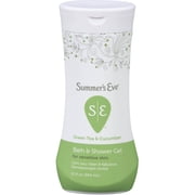 Summer's Eve Foaming Bath For Sensitive Skin w/Green Tea & Cucumber Bath & Shower Gel, 12 Fl Oz