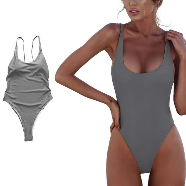 Sexy Women's One Piece Monokini High Cut Backless Thong Bathing Suits  Swimsuits