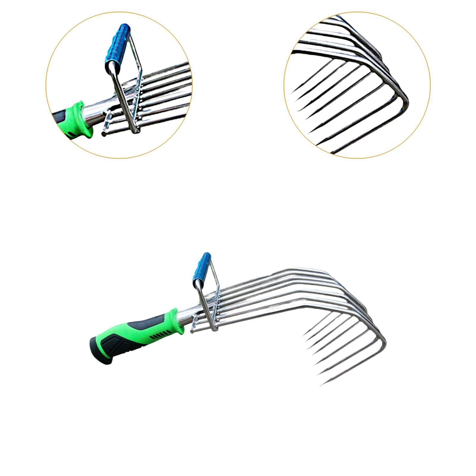 CarpNettore Hand Rake Cultivating Portable Garden Hand Rake Leaf Rake for Lawn Yard Work