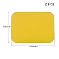 thumbnail image 2 of Uxcell Silicone Dish Drying Mat Set, 2 Pcs 8.5" x 6" Under Sink Drain Pad Heat Resistant Suitable for Kitchen - Yellow, 2 of 5