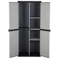 thumbnail image 3 of vidaXL Garden Storage Cabinet with 3 Shelves Gray&Black 26.8"x15.7"x66.1", 3 of 9