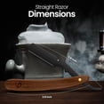 thumbnail image 4 of Straight Razors For Men, Professional Barber Straight Edge Razor with 100 Single Edge Blades, Stainless Steel, Beard Shaving Kit For Men, Premium Smooth Natural Wooden Grip, Dark Brown, 4 of 7