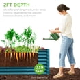 thumbnail image 3 of Best Choice Products 8x2x2ft Outdoor Metal Raised Garden Bed, Planter Box for Vegetables, Flowers, Herbs - Peacock Blue, 3 of 8