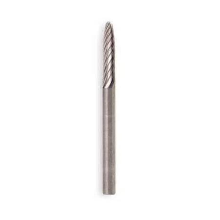 WIDIA METAL REMOVAL Carbide Bur,Round Nose Tree,1/8,SGL Cut, M40379