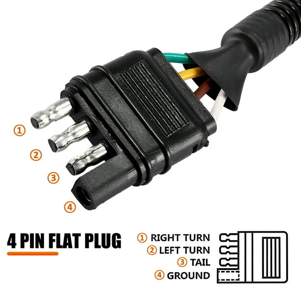 ⑦CAR ADAPTER 第4世代 MAX OEM Unique Bargains 4 Pin to 7 Pin 4 Wire Trailer Plug Adaptor