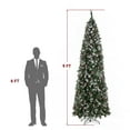thumbnail image 5 of Zimtown 9ft Pre-Lit Artificial Christmas Tree w/ Remote Control and 460 LED Color Changing Lights, Slim Flocked Xmas Tree Auto, Party Decorations Indoor, Green, 5 of 9