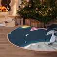 thumbnail image 5 of Bingfone Christmas Tree Skirt Mat Christmas Decoration Interior 30" -Astronaut With USA Flag, 5 of 6