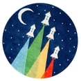 thumbnail image 2 of Momeni Rocket Polyester Hand Tufted Navy Area Rug 5' X 5' Round, 2 of 5