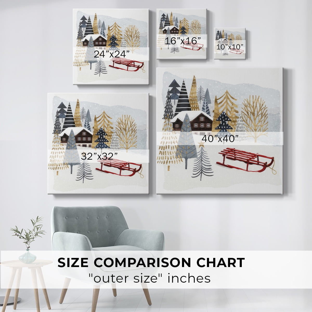 Christmas Chalet II- Gallery Wrapped Canvas