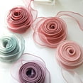 thumbnail image 3 of 10Yards/Roll Chiffon Silk Ribbon Organza Satin For DIY Craft Gift Wrapping Decoration Wedding Bouquets Wreath Sewing Supplies, 3 of 4