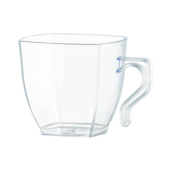 Smarty 8 oz. Clear Square Disposable Plastic Coffee Mugs 192ct