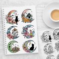 thumbnail image 4 of Flowers Moon Clear Stamps Black Cat Silicone Stamps Moon Background Transparent Stamps for Card Making DIY Scrapbooking Photo Album Decoration 4.3x6.3inch for DIY, 4 of 9