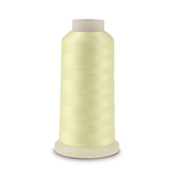 FRCOLOR Luminous Sewing Thread 3000 Yards Spool Luminous Glow In The Dark Machine Embroidery Sewing Thread (Light Yellow),5.12"X2.36"X2.36"