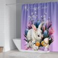 thumbnail image 4 of Clearance!4 Pcs Easter Shower Curtain Set,Shower Curtain with Waterproof Non-Slip Rug,Toilet Lid Cover and Bath Mat,Happy Easter Shower Curtain Sets for Bathroom, 4 of 7