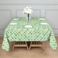 thumbnail image 3 of Green Yellow Checkerboard Checkered Pattern Square Tablecloth,Waterproof Square Table Cover,Wipeable Spillproof Washable Table Cover for Home Kitchen Party Decor 52"x52"(132x132cm), 3 of 6