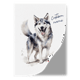 thumbnail image 2 of Lotusprinthandmade Personalized Name Husky Gift for Dogs and Dog Lovers Watercolor style Poster 12" x 18”, 2 of 5