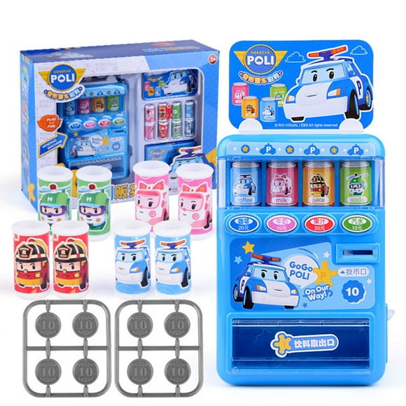 Simulation Cartoon Vending Machine Light Music Drinking Play House Toy for Kids