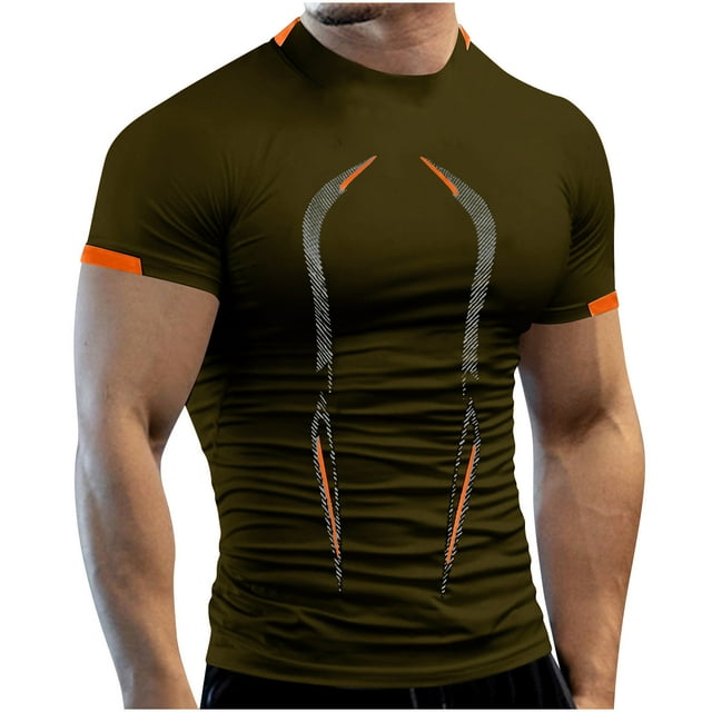 Camisetas de manga corta para hombre, blusas y camisas de cuello redondo para hombre, ropa de entrenamiento de verano para hombre, transpirable, de manga corta, de secado rápido, camisetas deportivas