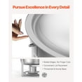 thumbnail image 5 of 5 Qt Buffet Chafing Dish Set with Full Pan - Silver Stainless Steel Round Serving Dish, 5 of 11