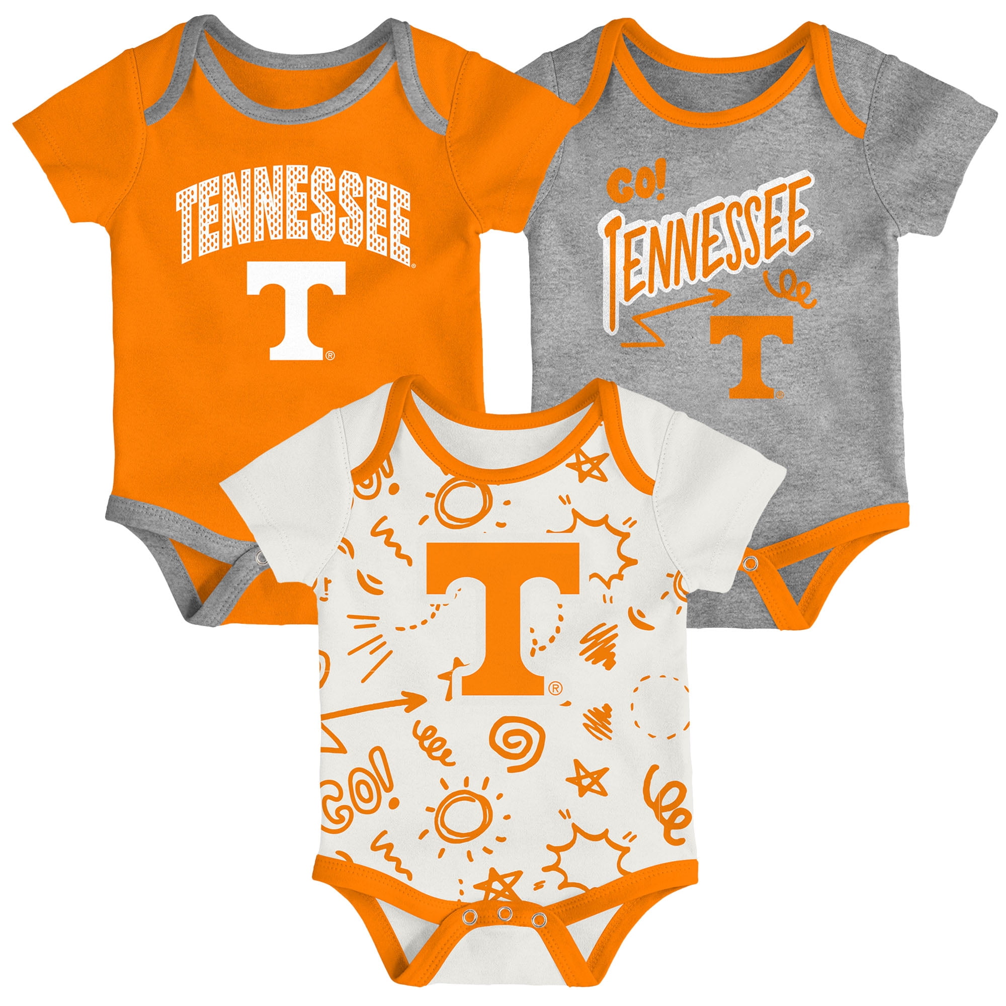 Infant Outerstuff Tennessee Volunteers All Day Play Three-Piece Bodysuit Set
