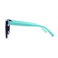 thumbnail image 4 of Kid Girls Flexible Rubber Hipster Horn Rim Blue Light Filter Computer Glasses Navy Teal, 4 of 4