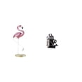 thumbnail image 1 of Estatua de resina de flamenco con cámara, escultura de arte moderno para decoración del hogar, figurita de jardín, adorno único, exhibidor, accesorio, 1 of 8