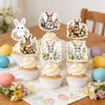 thumbnail image 4 of Easter Bunny Cupcake Toppers Rabbit Cake Picks for Happy Easter Spring Theme Party Supplies, 4 of 6