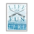 thumbnail image 4 of Stupell Industries Fun at Lake Phrase Crossed Ores Water Design Graphic Art Gray Framed Art Print Wall Art, Design by Elizabeth Tyndall, 4 of 5
